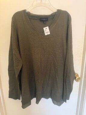 Lane Bryant Olive Sweater W 22-24